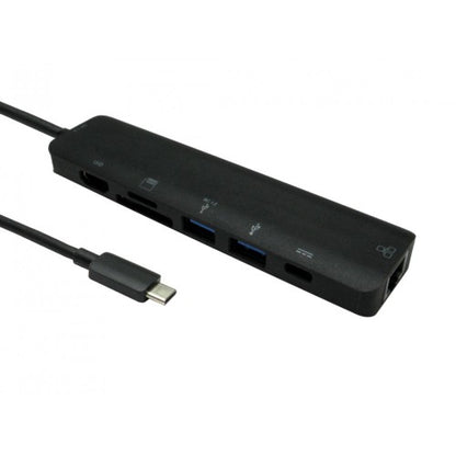 Cables Direct NLUSB3C-7PHUB laptop dock/port replicator USB 3.2 Gen 1 (3.1 Gen 1) Type-C Black