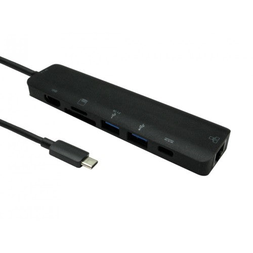 Cables Direct NLUSB3C-7PHUB laptop dock/port replicator USB 3.2 Gen 1 (3.1 Gen 1) Type-C Black