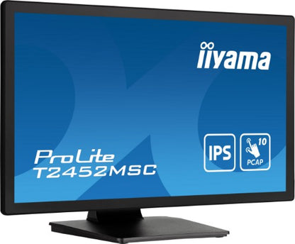 iiyama ProLite T2452MSC-B1 computer monitor 60.5 cm (23.8") 1920 x 1080 pixels Full HD LCD Touchscreen Multi-user Black