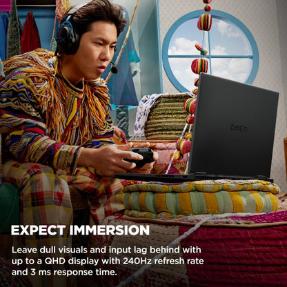 HP OMEN 16-wf1001na Intel® Core™ i7 i7-14700HX Laptop 40.9 cm (16.1") Full HD 16 GB DDR5-SDRAM 1 TB SSD NVIDIA GeForce RTX 4070 Wi-Fi 6E (802.11ax) Windows 11 Home Black