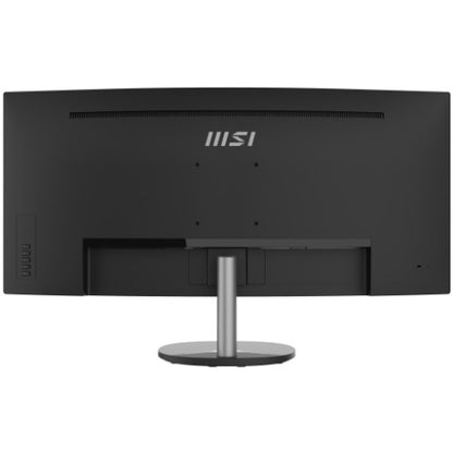 MSI Pro MP341CQ 34 Inch Curved Monitor, 1500R, UWQHD (3440 x 1440), 21:9, 100Hz, VA, 4ms, HDMI, VGA, Built-in Speakers, Anti-Glare, Anti-Flicker, Less Blue light, TÜV Certified, VESA, Kensington, Black