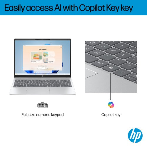 HP OmniBook 5 16-ba1004na Intel® Core™ i5 i5-1334U Laptop 40.6 cm (16") 2K 16 GB LPDDR5x-SDRAM 512 GB SSD Wi-Fi 6 (802.11ax) Windows 11 Home Silver