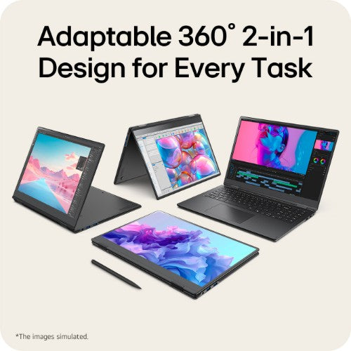 LG Gram Pro 2in1 16T90TP-G 16" Hybrid AI 2-in-1 Laptop - Intel® Core™ Ultra 7 255H, 1TB SSD, 16 GB RAM - Black - [2025]