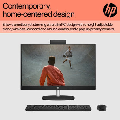 HP 24-cr0035na AMD Ryzen™ 5 7520U 60.5 cm (23.8") 1920 x 1080 pixels All-in-One PC 8 GB LPDDR5-SDRAM 512 GB SSD Windows 11 Home Wi-Fi 6 (802.11ax) White