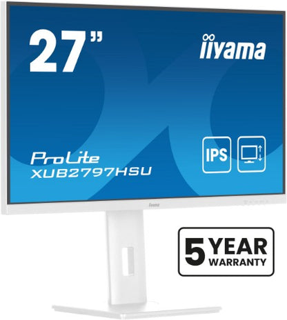 iiyama ProLite XUB2797HSU-W2 computer monitor 68.6 cm (27") 1920 x 1080 pixels Full HD LED White