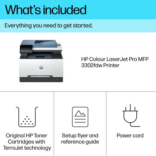 HP LaserJet Pro 3302fdw Wireless Multifunction Color Printer, Copier, Scanner; Duplex