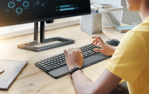 Philips 6000 series SPT6607B/21 keyboard Mouse included Universal RF Wireless + Bluetooth Black