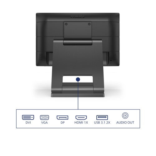 Philips 162B9T/00 computer monitor 39.6 cm (15.6") 1366 x 768 pixels HD LCD Touchscreen Black