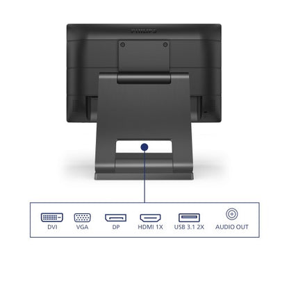 Philips 162B9T/00 computer monitor 39.6 cm (15.6") 1366 x 768 pixels HD LCD Touchscreen Black