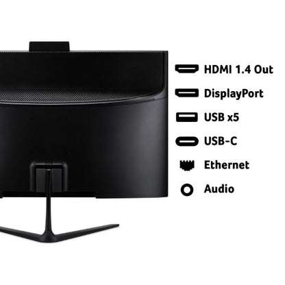 Acer Aspire C24-B All-in-One Desktop - Intel N150, 8GB, 256GB SSD, Integrated Graphics, 23.8" Full HD, Windows 11, Black