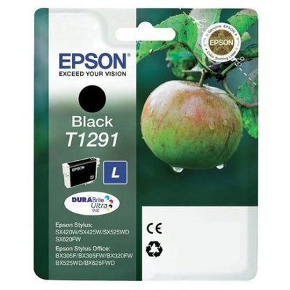 Epson C13T12914010/T1291 Ink cartridge black, 380 pages ISO/IEC 24711 11.2ml for Epson Stylus BX 320/SX 235 W/SX 420/SX 525/WF 3500